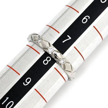 シャネル CHANEL マトラッセ プラチナシルバー Pt950 #48 リング 指輪 プラチナム 3P 3石 3粒 ダイヤ キルティングデザイン 7.5号