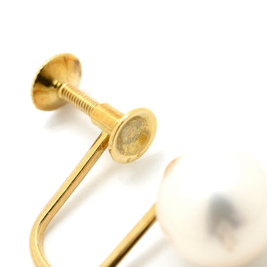 ミキモト MIKIMOTO パールホワイト×イエローゴールド K18YG パール イヤリング Au750 18K 18金 イエローゴールド パール 真珠