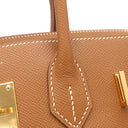 エルメス HERMES バーキン30 ゴールド ヴォーエプソン ハンドバッグ ゴールド金具 茶
