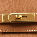 エルメス HERMES バーキン30 ゴールド ヴォーエプソン ハンドバッグ ゴールド金具 茶