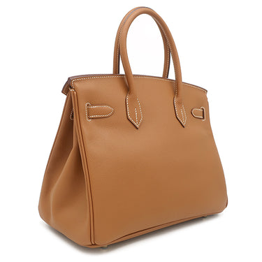 エルメス HERMES バーキン30 ゴールド ヴォーエプソン ハンドバッグ ゴールド金具 茶