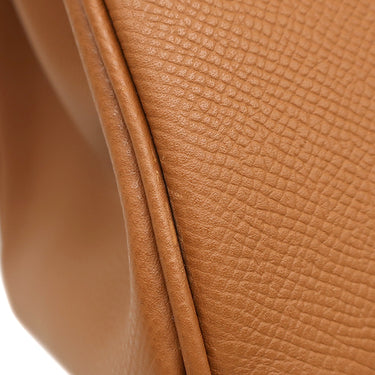エルメス HERMES バーキン30 ゴールド ヴォーエプソン ハンドバッグ ゴールド金具 茶