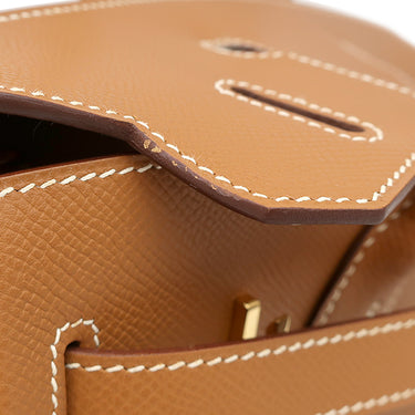 エルメス HERMES バーキン30 ゴールド ヴォーエプソン ハンドバッグ ゴールド金具 茶