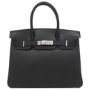 エルメス HERMES バーキン30 ブラック ヴァッシュリエジェ ハンドバッグ シルバー金具 黒