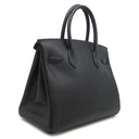 エルメス HERMES バーキン30 ブラック ヴァッシュリエジェ ハンドバッグ シルバー金具 黒