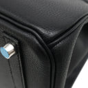 エルメス HERMES バーキン30 ブラック ヴァッシュリエジェ ハンドバッグ シルバー金具 黒