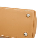 エルメス HERMES パリボンベイ 27 ナチュラル ヴォーエプソン ハンドバッグ シルバー金具 茶