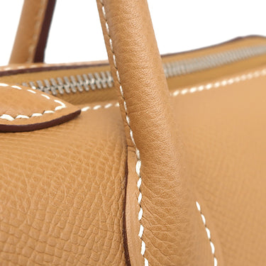 エルメス HERMES パリボンベイ 27 ナチュラル ヴォーエプソン ハンドバッグ シルバー金具 茶