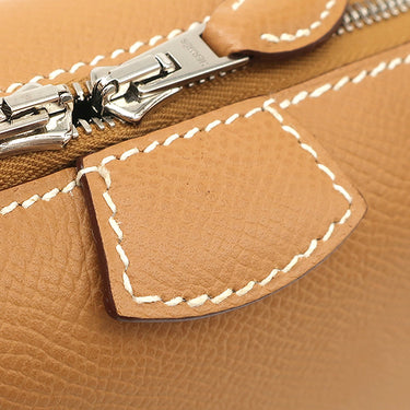エルメス HERMES パリボンベイ 27 ナチュラル ヴォーエプソン ハンドバッグ シルバー金具 茶
