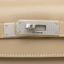 エルメス HERMES ケリー28 外縫い ギロッシュ プシエール ボックスカーフ 2WAYバッグ シルバー金具