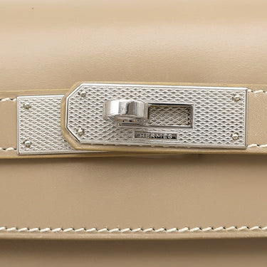 エルメス HERMES ケリー28 外縫い ギロッシュ プシエール ボックスカーフ 2WAYバッグ シルバー金具