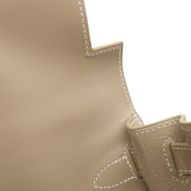 エルメス HERMES ケリー28 外縫い ギロッシュ プシエール ボックスカーフ 2WAYバッグ シルバー金具