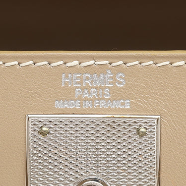 エルメス HERMES ケリー28 外縫い ギロッシュ プシエール ボックスカーフ 2WAYバッグ シルバー金具