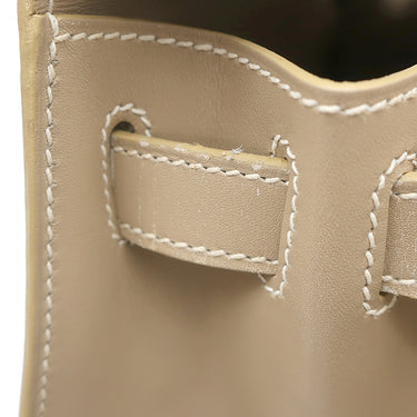 エルメス HERMES ケリー28 外縫い ギロッシュ プシエール ボックスカーフ 2WAYバッグ シルバー金具