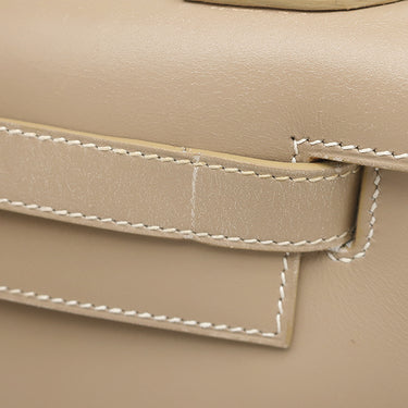 エルメス HERMES ケリー28 外縫い ギロッシュ プシエール ボックスカーフ 2WAYバッグ シルバー金具