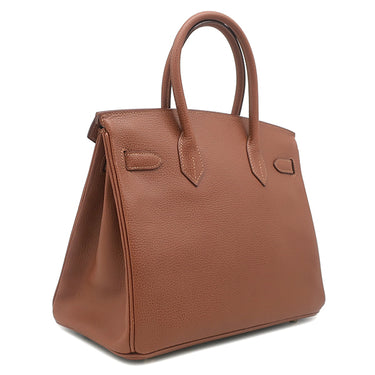 エルメス HERMES バーキン30 ノアゼット ヴァッシュリエジェ ハンドバッグ ゴールド金具 茶