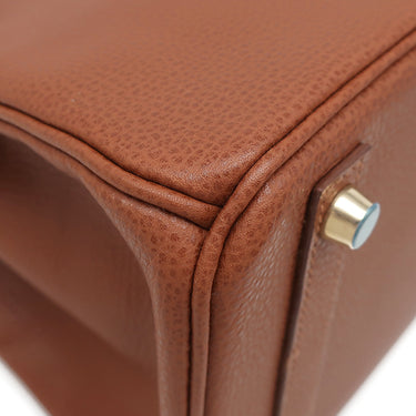 エルメス HERMES バーキン30 ノアゼット ヴァッシュリエジェ ハンドバッグ ゴールド金具 茶