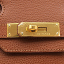 エルメス HERMES バーキン30 ノアゼット ヴァッシュリエジェ ハンドバッグ ゴールド金具 茶