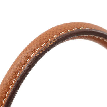 エルメス HERMES バーキン30 ゴールド ヴォーエプソン ハンドバッグ シルバー金具 茶