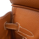 エルメス HERMES バーキン30 ゴールド ヴォーエプソン ハンドバッグ シルバー金具 茶