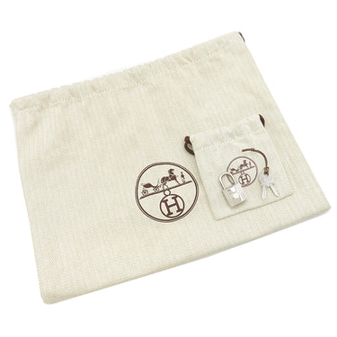 エルメス HERMES ピコタンロック ミクロ エトゥープ ヴォースイフト ハンドバッグ シルバー金具 グレージュ