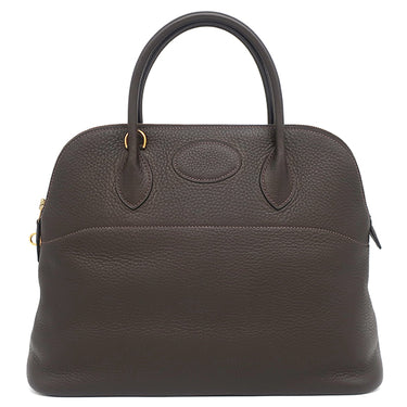 エルメス HERMES ボリード35 エベンヌ トリヨンクレマンス 2WAYバッグ ゴールド金具 茶