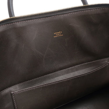 エルメス HERMES ボリード35 エベンヌ トリヨンクレマンス 2WAYバッグ ゴールド金具 茶