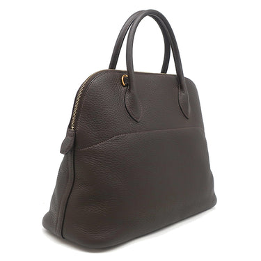 エルメス HERMES ボリード35 エベンヌ トリヨンクレマンス 2WAYバッグ ゴールド金具 茶