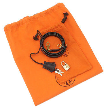 エルメス HERMES ボリード35 エベンヌ トリヨンクレマンス 2WAYバッグ ゴールド金具 茶