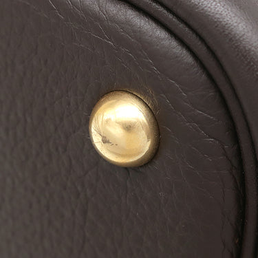 エルメス HERMES ボリード35 エベンヌ トリヨンクレマンス 2WAYバッグ ゴールド金具 茶