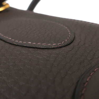 エルメス HERMES ボリード35 エベンヌ トリヨンクレマンス 2WAYバッグ ゴールド金具 茶