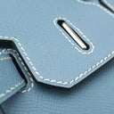 エルメス HERMES オータクロア28 ブルージーン ヴォーエプソン ハンドバッグ シルバー金具 水色