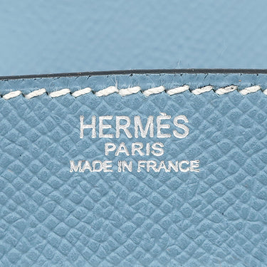 エルメス HERMES オータクロア28 ブルージーン ヴォーエプソン ハンドバッグ シルバー金具 水色
