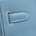 エルメス HERMES オータクロア28 ブルージーン ヴォーエプソン ハンドバッグ シルバー金具 水色