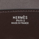 エルメス HERMES バーキン30 ヴェルソ エベンヌ×ルージュヴィフ ボックスカーフ ハンドバッグ シルバー金具 茶 赤 バイカラー