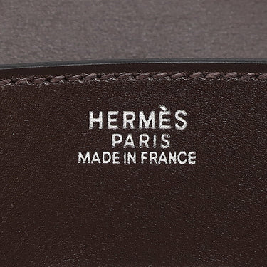 エルメス HERMES バーキン30 ヴェルソ エベンヌ×ルージュヴィフ ボックスカーフ ハンドバッグ シルバー金具 茶 赤 バイカラー