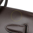 エルメス HERMES バーキン30 ヴェルソ エベンヌ×ルージュヴィフ ボックスカーフ ハンドバッグ シルバー金具 茶 赤 バイカラー