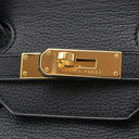 エルメス HERMES バーキン35 ブラック レザー ヴァッシュリエージュ ハンドバッグ ゴールド金具 黒