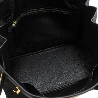 エルメス HERMES バーキン35 ブラック レザー ヴァッシュリエージュ ハンドバッグ ゴールド金具 黒
