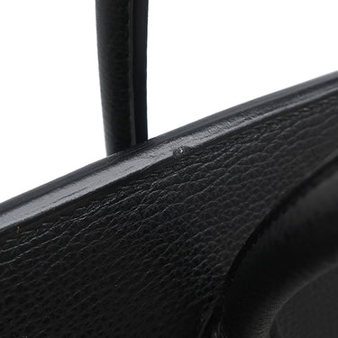 エルメス HERMES バーキン35 ブラック レザー ヴァッシュリエージュ ハンドバッグ ゴールド金具 黒