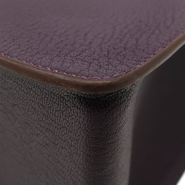 エルメス HERMES ホワイトバスアップ レザン シェーブル トートバッグ ゴールド金具 紫