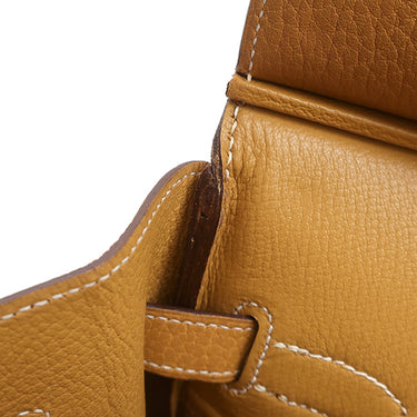 エルメス HERMES オータクロア32 ナチュラルサブレ フィヨルド ハンドバッグ シルバー金具 茶