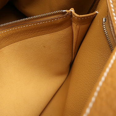 エルメス HERMES オータクロア32 ナチュラルサブレ フィヨルド ハンドバッグ シルバー金具 茶