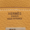 エルメス HERMES オータクロア32 ナチュラルサブレ フィヨルド ハンドバッグ シルバー金具 茶