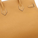 エルメス HERMES オータクロア32 ナチュラルサブレ フィヨルド ハンドバッグ シルバー金具 茶