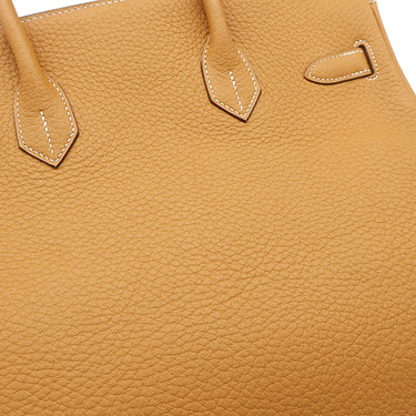 エルメス HERMES オータクロア32 ナチュラルサブレ フィヨルド ハンドバッグ シルバー金具 茶