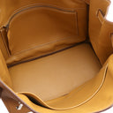 エルメス HERMES オータクロア32 ナチュラルサブレ フィヨルド ハンドバッグ シルバー金具 茶