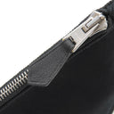 エルメス HERMES ヴァルパライソ PM ポティロン トワルシェブロン スイフト ハンドバッグ シルバー金具 黒