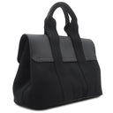 エルメス HERMES ヴァルパライソ PM ポティロン トワルシェブロン スイフト ハンドバッグ シルバー金具 黒