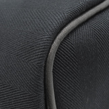 エルメス HERMES ヴァルパライソ PM ポティロン トワルシェブロン スイフト ハンドバッグ シルバー金具 黒